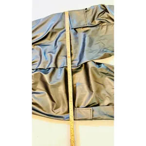 Black Retro Y2K style Pleather women’s cargo joggers biker pants size Medium thumbnail 6