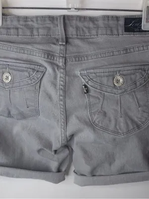 Levis 6 Gray Jeans Rivet Flap Pocket Shorts thumbnail 6