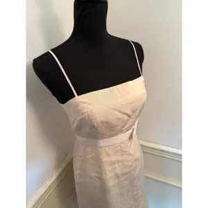 Vintage J.Crew Emma 100% Silk Faille Convertible Strapless Dress with Waist Bow thumbnail 2