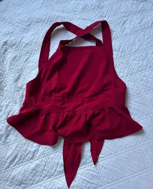 Urban Outfitters red open back tie top thumbnail 1
