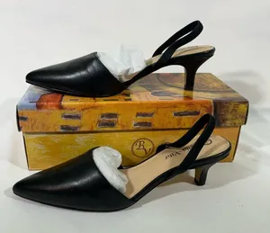 Bella Vita Leather Slingback Sarah Kitten Heel‎ Pump Womens 9w Black New In Box thumbnail 1