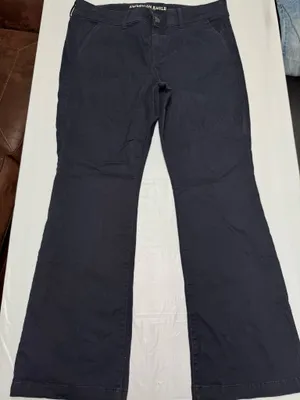 American Eagle Navy Super Stretch X Kick Boot Pants thumbnail 1