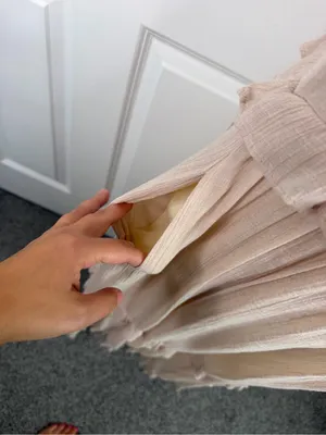 Listicle Size S Beige Ruffle Tiered Boho Maxi Dress Rayon Blend thumbnail 8