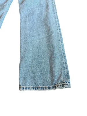 Levi's 501 Light Wash Jeans Straight Leg Distressed Classic Size 28 x 32 Women's thumbnail 11