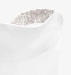 ZARA top cropped shimmery bandeau crop top blouse thumbnail 2