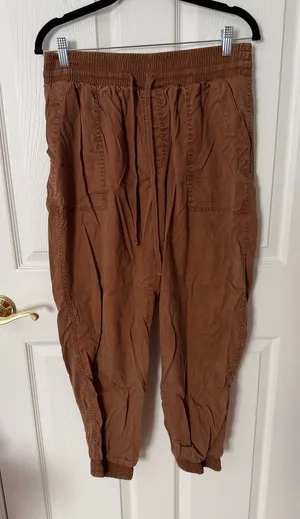 A new day, medium Relaxed Drawstring Jogger Pants - Brown thumbnail 1