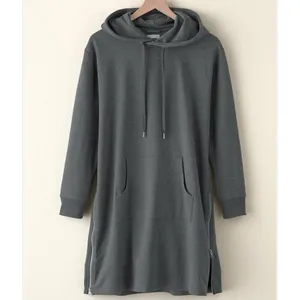 Garnet Hill Trainer Hooded Sweater Mini Dress Oatmeal Beige Women’s size Small thumbnail 13