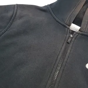 Nike Sweatshirt Size Large Full Zip Up Hooded Sweatshirt Embroidered Logo Faded Fading Black thumbnail 6