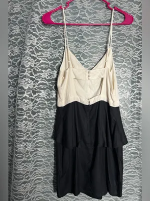 Urban Outfitters Kimchi Blue Cream & Black Colorblock Mini Dress Size 2 Y2K thumbnail 5
