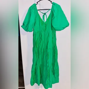 Love, Bonito Green Katrine Padded Tiered Low Back Maxi Dress Size 6 thumbnail 3