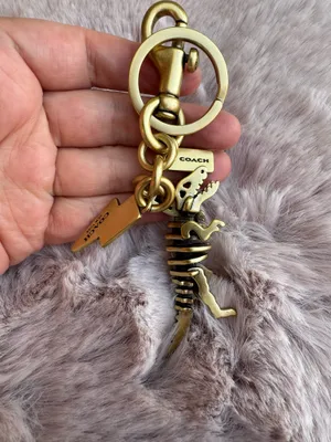 Coach Metal Small Rexy T-Rex Skeleton Puzzle Bag Charm Keychain CCE75 Brass thumbnail 4