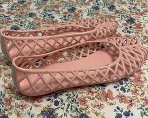 American apparel Los Angeles Apparel lattice PVC jelly Sandal Flats Open toe thumbnail 3
