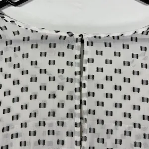 Merona Womens XL White Black Geometric Dot Babydoll Blouse Balloon Sleeve Cottagecore thumbnail 8