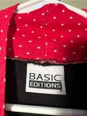 Vintage Basic Editions Womens Mock Neck Sweatshirt Black Bear Honey You're Sweet thumbnail 8