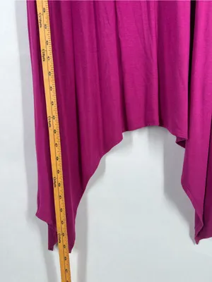 ANTTHONY Original Magenta Draped Handkerchief Hem Sleeveless‎ Maxi Dress XL NWT thumbnail 8