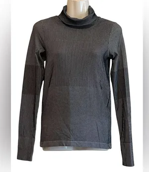 Athleta Black and White Striped Top thumbnail 1