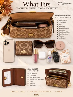 NEW Coach Etta Chenille Shoulder Crossbody Bag + Wallet Set CCV65 CCQ32 thumbnail 8