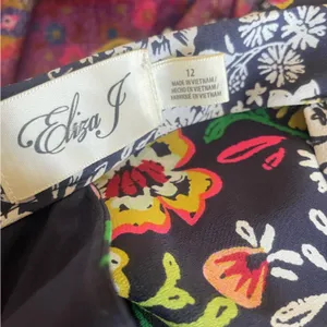 Eliza J Halter Floral Handkerchief Maxi Dress in US 12 thumbnail 3