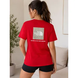 The North Face Women's Red Short Sleeve T-Shirt - Size M (NWT) thumbnail 2