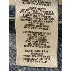 Seven7 Women Pathway Floral Kick Flare Jeans Blue White Raw Hem Size 8 Boho thumbnail 6