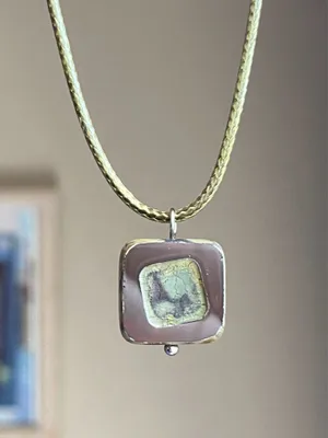 Handmade quality unique Czech glass bead fairy boho vintage chic style necklace🤎🌿 thumbnail 5