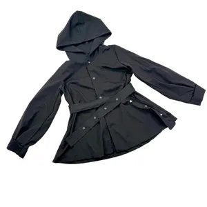 Drop Shoulder Jacket Coat Trench Cardigan Blouse Loose Slim Waist Bomber Top thumbnail 5