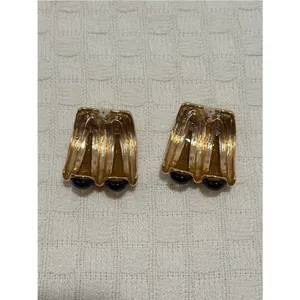 8 Other Reasons Gia Stud Earrings Brown / Gold thumbnail 5