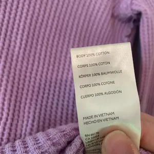 We The Free Waffle Knit Purple Long Sleeve Shirt Loungewear Long Sleeve Small thumbnail 8