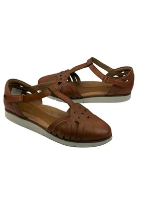 *Cobb Hill Laci Fisherman Comfort Mary Jane Shoe Women 8.5 Brown Leather T-Strap thumbnail 6
