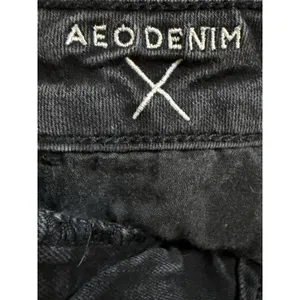 American Eagle Super Hi-Rise Jegging Black Ripped Distressed Skinny Jeans Size 4 thumbnail 7