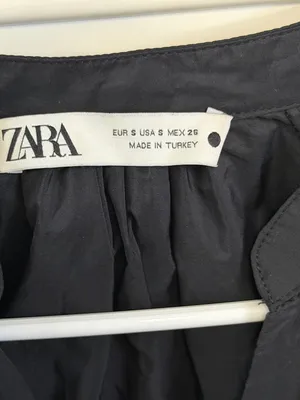 Zara Black V-Neck Long Sleeve Dress thumbnail 2