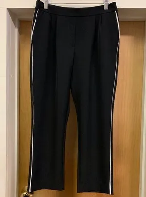 Ann Taylor Black Pants with Side Stripe size 10P thumbnail 1