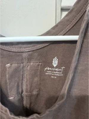 Free People Movement XS Tank Top Brown thumbnail 3