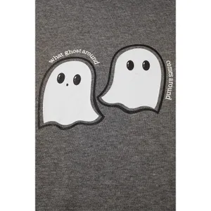 Halloween Ghost Print Mineral Wash Oversize Hoodie - Medium thumbnail 6