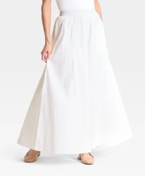 A New Day Women’s Maxi A Line Skirt - White thumbnail 1