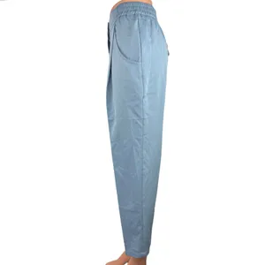 NEW Commense Blue High Rise Pleated Career Cropped Straight Trouser Pants Size S thumbnail 2