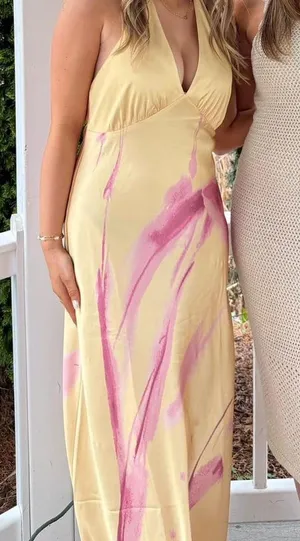 Abercrombie & Fitch Dress Maxi Satin thumbnail 1
