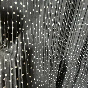 Exlura Pleated Skirt Large Black Polka Dot Maxi Stretchy Swing‎ Flowy Feminine thumbnail 3