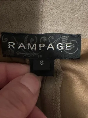 RAMPAGE Brown Tan Moto Faux Suede Asymmetrical Zip Up Pockets SleevesJacket Sz S thumbnail 11