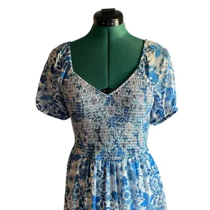 Sincerely Jules Blue Dress Floral Cottage Prairie Bridal Shower Baby Shower M thumbnail 4
