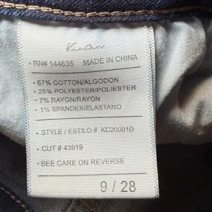 KanCan‎ High Rise Flare Jeans Dark Wash Side Slit Size 9/28 KC90001D thumbnail 3