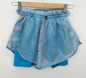 Nike Women’s 2-in-1 Running Shorts XS‎ Blue Compression Liner 535670 Woven Gym thumbnail 1