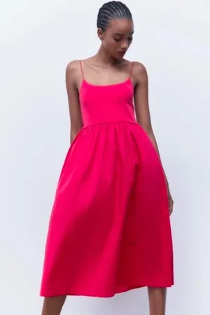fuchsia pink combination dress thumbnail 2