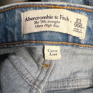 Abercrombie & Fitch Light Blue Straight Leg Jeans thumbnail 5
