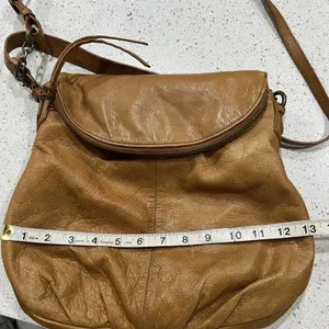 Margot Adelle Versatile Hobo Purse Brandy Brown Leather Crossbody‎ Shoulder Bag thumbnail 15