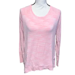 Champion Elite Women's Long Sleeve Shirt Athletic Stretchy pullover Pink thumbnail 2