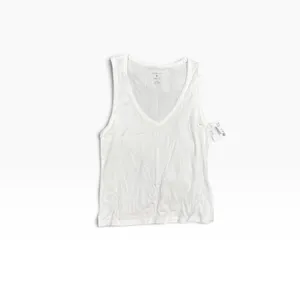 American Eagle Tank Top Womens Large White NWT‎ Ribbed V-Neck Basic Layering thumbnail 2