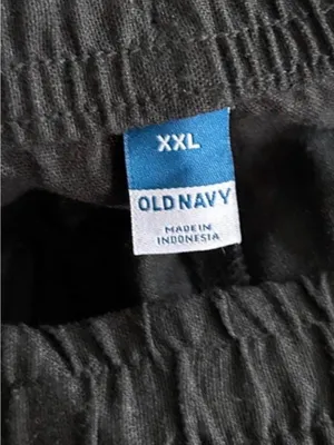 Old Navy black wide leg pants with elastic waistband thumbnail 2