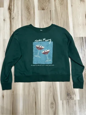 Anthropologie Maeve x Natalia Bagniewska Cocktail Sweatshirt Women’s Medium thumbnail 2