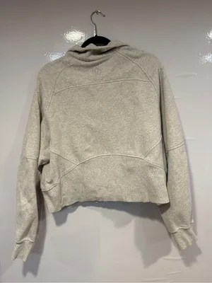 Light Grey Lululemon funnel neck Scuba Half-Zip Pullover Hoodie thumbnail 3